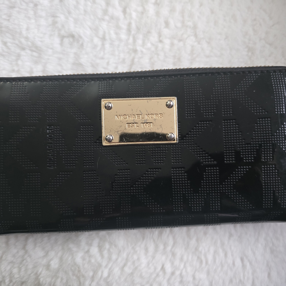 Michael Kors Black and Gold Logo Wallet
